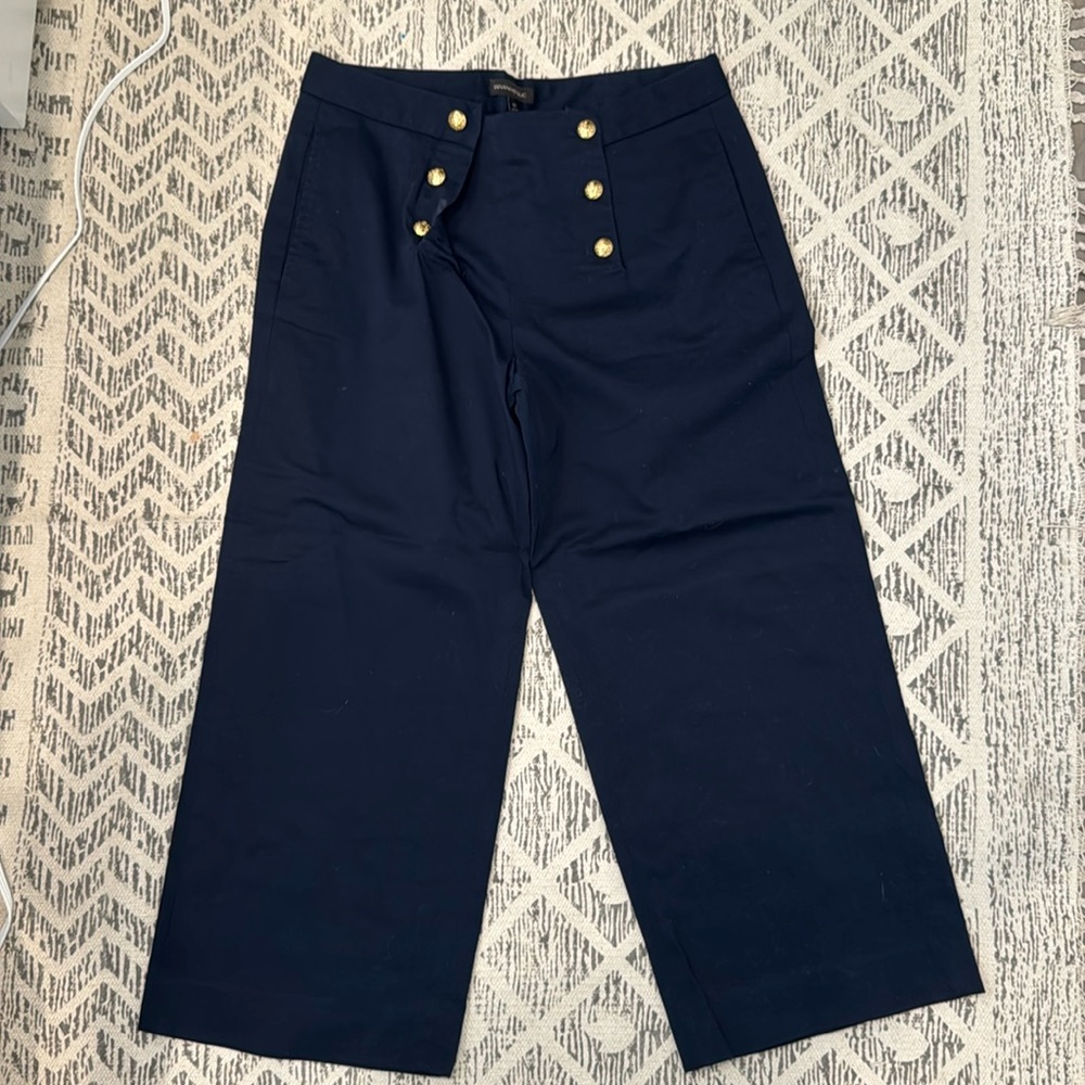 Banana Republic Navy Wide Leg Pant